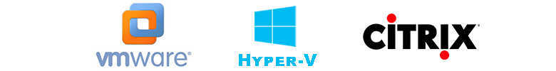 VMware, Hyper-V, Citrix